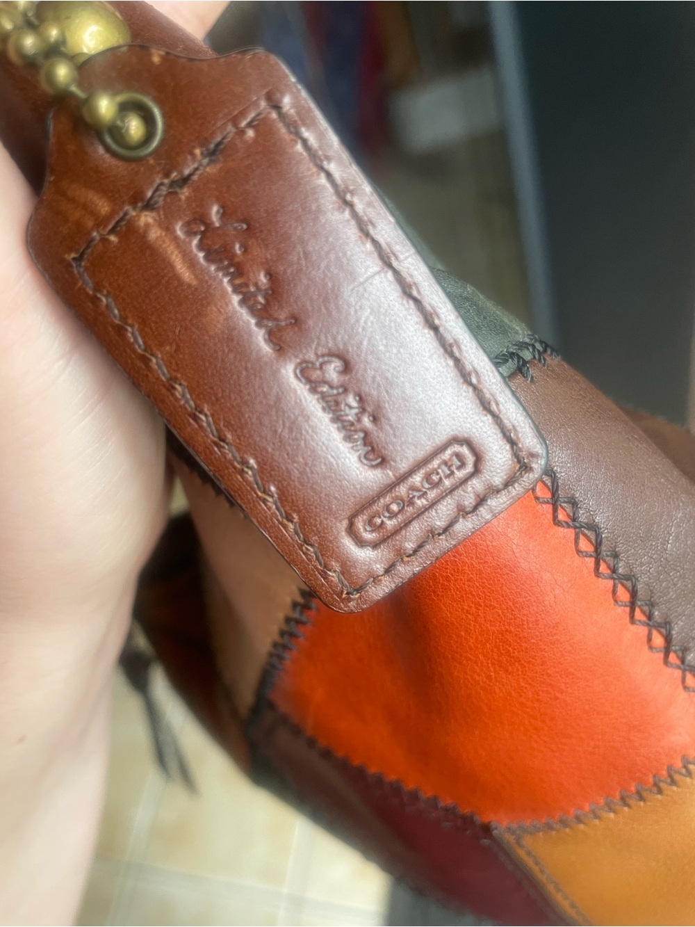 Coach VTG Limited edition patchwork leather bleecker MINI duffle bucket bag - Picture 6 of 10